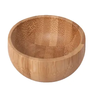 Natural Round Small Bamboo Rice Bowl Bamboo Mixing Bowls