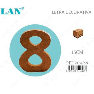 Numero Decorativo LAN 8 15Cm Per Decorazioni Murali - Product Image 3