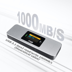 Itgz bên ngoài <span class=keywords><strong>M2</strong></span> PCIe SSD trường hợp M.2 NVMe SSD vỏ 10Gbps nhôm SSD bao vây với LED màn hình kỹ thuật số - Product Image 5