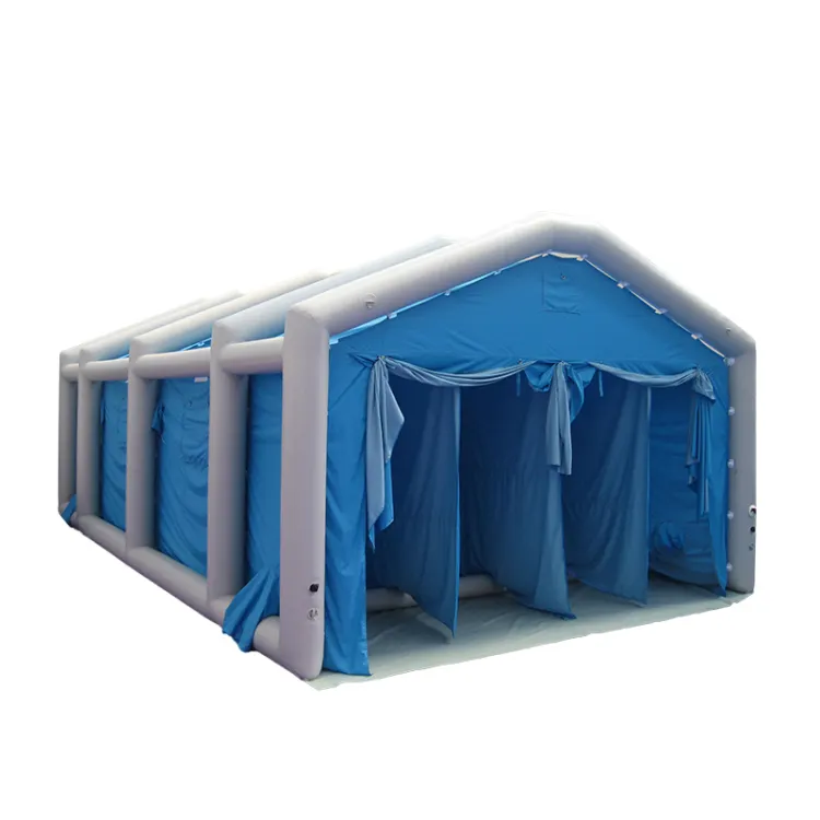 하이 퀄리티 신속전개 구조와 휴대용 팽창식 오염제거 텐트 야전 병원 에어튜브 텐트 샤워텐트