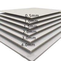 Plaques de carton gris stratifié de haute qualité, épaisseur 1mm-3mm, rigides, non couchées, anti-déformation, 100% recyclées, 250gsm-3000gsm