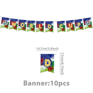 Décoration de fête Série Tournoi Mondial de Football 2026 Assiettes en carton, gobelets en papier et serviettes en papier pour événements scolaires, écologiques et recyclables - Product Image 6