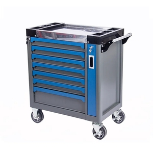 Caja de almacenamiento de herramientas, carrito con 7 cajones, rodamiento de bolas, deslizamiento móvil, mesa de acero inoxidable - Product Image 2