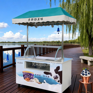 Kiosco de Helados y Gelato, Carrito de Dulces y Flores para Exteriores, Vitrina de Gelato - Product Image 6