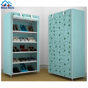 <span class=keywords><strong>2</strong></span> lados 12 estantes 36 par plegable de tela zapato gabinete de rack - Product Image 1