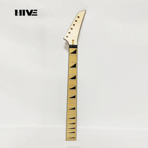 جيب مزدوج الجرح 24 سلسلة القيقب الطبيعي الأسود الثلاثي retted الغيتار الكهربائي الرقبة هيدستوك دون سلك الخلفي - Product Image 4