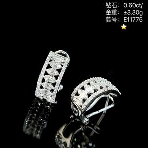Xinfly New Design Woman 18k Fine Jewelry Gold and Natural Diamond Hoop <b>Earrings</b> - Product Image 2