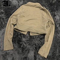 Veste Bomber LARSUR en toile de canard délavée sur mesure, style Napoléon, coupe slim, col montant, pour moto, type Hussar