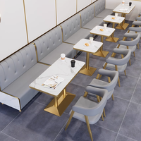 Ensembles de meubles de salle à manger de style moderne pour hôtels tables de restaurant chaises cabines de canapé cafés cantines marmite chaude