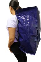 Sacs de rangement et de déménagement extra-larges réutilisables en PP tissé avec fermetures éclair, housse anti-poussière robuste pour vêtements et usage domestique