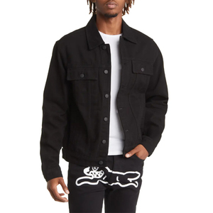 Custom Designs Fashion <strong>Men</strong> Orange Denim Jacket <strong>Purple</strong> 100% Cotton Canvas Trucker Jackets for Male - Product Image 5