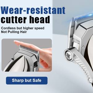 Professionnel pour barbier <span class=keywords><strong>tondeuse</strong></span> à cheveux électrique sans fil Rechargeable coupe-cheveux <span class=keywords><strong>tondeuse</strong></span> magique pour hommes coupe de cheveux - Product Image 5
