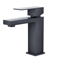 Robinet de lavabo en céramique à trou unique et à poignée unique en acier inoxydable 304, finition chromée, montage sur plan, certifié CUPC, pour salle de bain