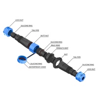 Connecteur étanche IP68 série SD JIANCHA – Prise mâle 2, 3, 4, 5, 6, 7 broches pour câble et montage sur panneau