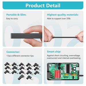 Cargador de corriente universal para portátil, adaptador de corriente de CA de 90W, 15-20V para HP, Dell, Acer, Asus, Lenovo, Toshiba, Fujitsu, Samsung, Sony, IBM, fuente de alimentación - Product Image 5