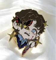 Badges en métal personnalisés imprimés par le fabricant, émail dur, sérigraphie, dégradé de couleurs transparentes, épingles en émail anime