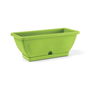 Anise Green 'Venezia' <b>Garden</b> <b>Tool</b> Accessory 50x19x16h <b>Box</b> with Saucer Elegant Design for Outdoor Spaces - Product Image 4
