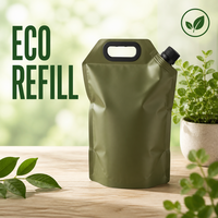 Pochette à bec verseur personnalisée imprimée, recyclable, avec bouchon et poignée, en feuille d'aluminium pour jus, vin, eau minérale 500g 1000g 2000g