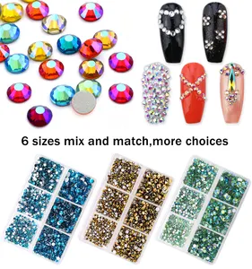 Yantuo vente en gros Strass en verre en vrac Non Hot Fix Nail Art Strass Fournisseur dos flatback Strass