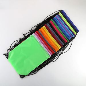 High Quality Wholesale Custom Size <b>Foldable</b> Travel Sport Polyester Shoes Storage Drawstring Backpack <b>Bag</b> - Product Image 2