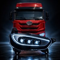 Phare antibrouillard LED complet FAW Jiefang JH5 Han V2.0 avec 3 lentilles de projecteur, faisceau auxiliaire, Plug and Play, 24V, pour camion, vente en gros