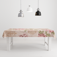 Nappe carrée moderne personnalisée en polyester/coton tissé uni et imperméable pour cuisine et salle à manger familiale – Prix de gros
