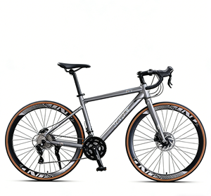Bicicleta de Carretera 700C de 18 Velocidades, Cuadro de Aluminio, Ultraligera, con Frenos de Disco, Suspensión Delantera, Bicicleta Urbana para Adultos, Hombres y Mujeres - Product Image 1