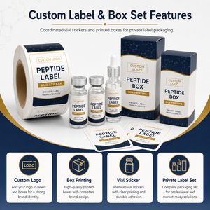 <span class=keywords><strong>Etichette</strong></span> Personalizzate per Peptidi e Stampa di Scatole, Set di Adesivi per Fiale, Confezioni per <span class=keywords><strong>Bottiglie</strong></span> Piccole, Fornitore all'Ingrosso per Marchi con Etichetta Privata - Product Image 2