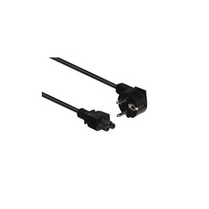 Cordon d'alimentation Perel noir CEE 7/7 90 ° + C5 L = 1.8 m H05VV-F 3G0.75 mm² - Product Image 1