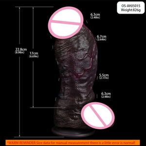 2.64inch Thick Penis Dual Layer Realistic Black <b>Dildo</b> for Adult Anal G-Spot Fun Safe Silicone Hands-free Exploration Sex Toys - Product Image 6