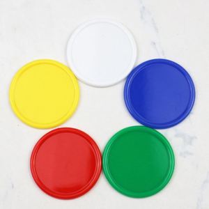 Fichas de Juego de Plástico PS Redondas de 38 mm, de Colores, sin Denominación, para Casinos y Juegos de Fiesta - Product Image 5