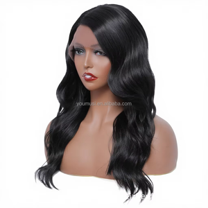 Perruque bouclée super ondulée en dentelle transparente UMS 20 pouces 165g avec cheveux synthétiques résistants à la chaleur, couleur et logo personnalisables - Product Image 3