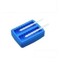 Moules à sucettes glacées faits maison 2 cavités non toxiques en silicone BPA sorbetière en silicone à libération facile sorbetière en silicone