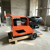 Mesin Semprot Mortar Portabel Motor 7.5kw Hopper 80L Penyemprot Pasir Semen untuk Aplikasi Dinding Interior