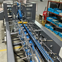 Machine à coller les boîtes en carton automatique électrique ZH-700YF, colle froide/à base d'eau, alimentation automatique, emballage bois/métal
