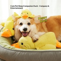 Jouet en peluche pour chien, en forme de canard, pour soulager les poussées dentaires et l'ennui, apaisant, sonore et interactif