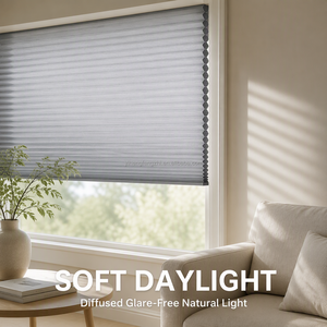 Cortina Divisoria para Sala de Reuniones de <span class=keywords><strong>Oficina</strong></span>, Persiana Enrollable para Ventana, Cortina Opaca Tipo Panal para Vestíbulo de Hotel - Product Image 1
