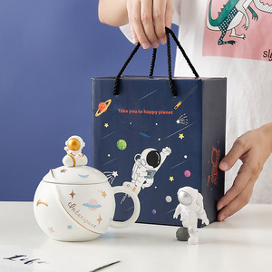 Nordic Style <b>Gift</b> <b>Box</b> Cartoon Rocket Planet Space Astronaut Water <b>Large</b> Capacity Ceramic Coffee Cute Breakfast Milk Mug - Product Image 5