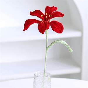 Flor de microganchillo fino, flor de ganchillo hecha a mano, flor de simulación de seis pétalos, flor tejida a mano con hilo de algodón - Product Image 6