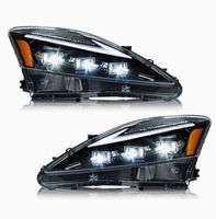 Nouveaux phares à LED modifiés avec projecteur laser, feux de jour et clignotants séquentiels pour Lexus IS250 IS300 2006-2012