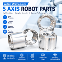 Pièces détachées d'équipement d'automatisation industrielle, boîtier de joint de bras robotisé en alliage d'aluminium usiné CNC haute précision 5 axes