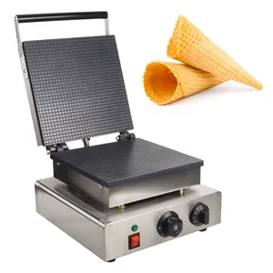 Commercial Square Ice Cream Waffle Cone Maker Stainless Steel Ice Cone Baker