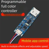 Controlador LED a Todo Color Lededit WS2811 SK6812, Tira de Luz LED Programable DIY, 5V/12V, Efecto Agua Fluida, 1024 Puntos, Un Canal