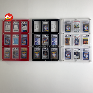 Étui de présentation pour cartes de basket-ball RC <span class=keywords><strong>Rookie</strong></span> avec protection UV, brillance, PSAed Gem Mint, support acrylique transparent, 9 emplacements, BGS CGC, cartes classées - Product Image 5