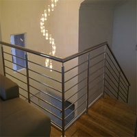 Daiya duplex de rampe d'escalier de maison avec poteau rond et rond main courante finition miroir