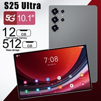 Tablet S25 Ultra 5G con Tarjeta SIM, 12 GB, MTK, 10.1 Pulgadas, Android, Todas las Redes, Descarga de Aplicaciones de Google Store, Videollamadas, Fotos