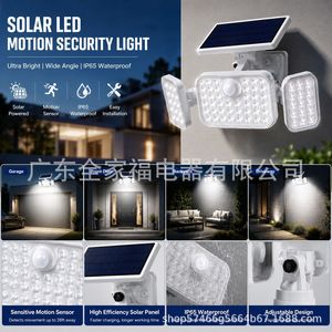 Solar Wall <b>Light</b> 3-Head <b>Led</b> With <b>Motion</b> <b>Sensor</b> Solar Panel Outdoor Waterproof Street Lamp - Product Image 5