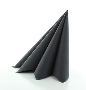 Servilletas de mesa Uni Black 40X40 cm 1/4 pliegues hechas de Linclass Airlaid para restaurantes de comedor Hoteles de lujo - Product Image 5