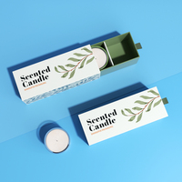 Boîte cadeau de luxe haut de gamme en carton pour bougies, avec revêtement UV, gaufrage personnalisé, doublure en éponge, pelliculage mat, matériaux recyclés
