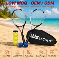 Aluminium-Legierung Tennisschläger-Set Einteilig Vorgespannt mit Schlägertasche 3 Overgrips 6 Tennisbälle Anfänger-Starter-Kit